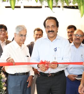 Mr. S. Somanath, Chairman at ISRO, inaugurates SatSure's new office.